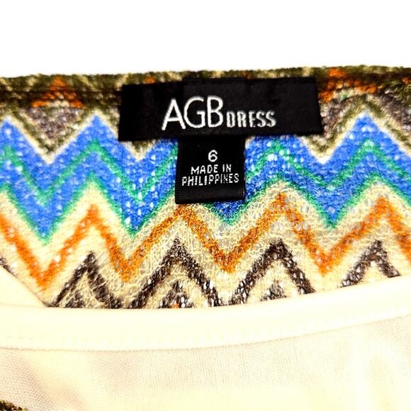 AGB 6 Green Under Slip Belted Women's Short Sleeves Sun Dress Miss Size Small S - Picture 3 of 6